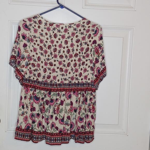 Raga Hiroka Boho Floral Tie Front Blouse - Picture 6 of 11